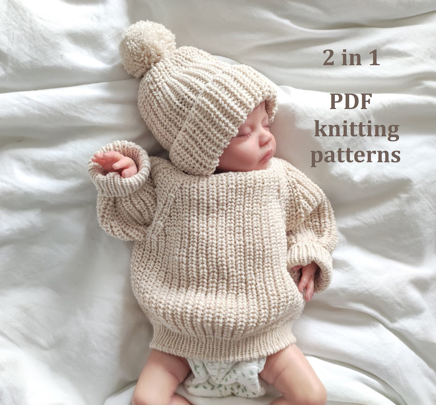 2-in-1 Baby Jumper & Hat Knitting Patterns
