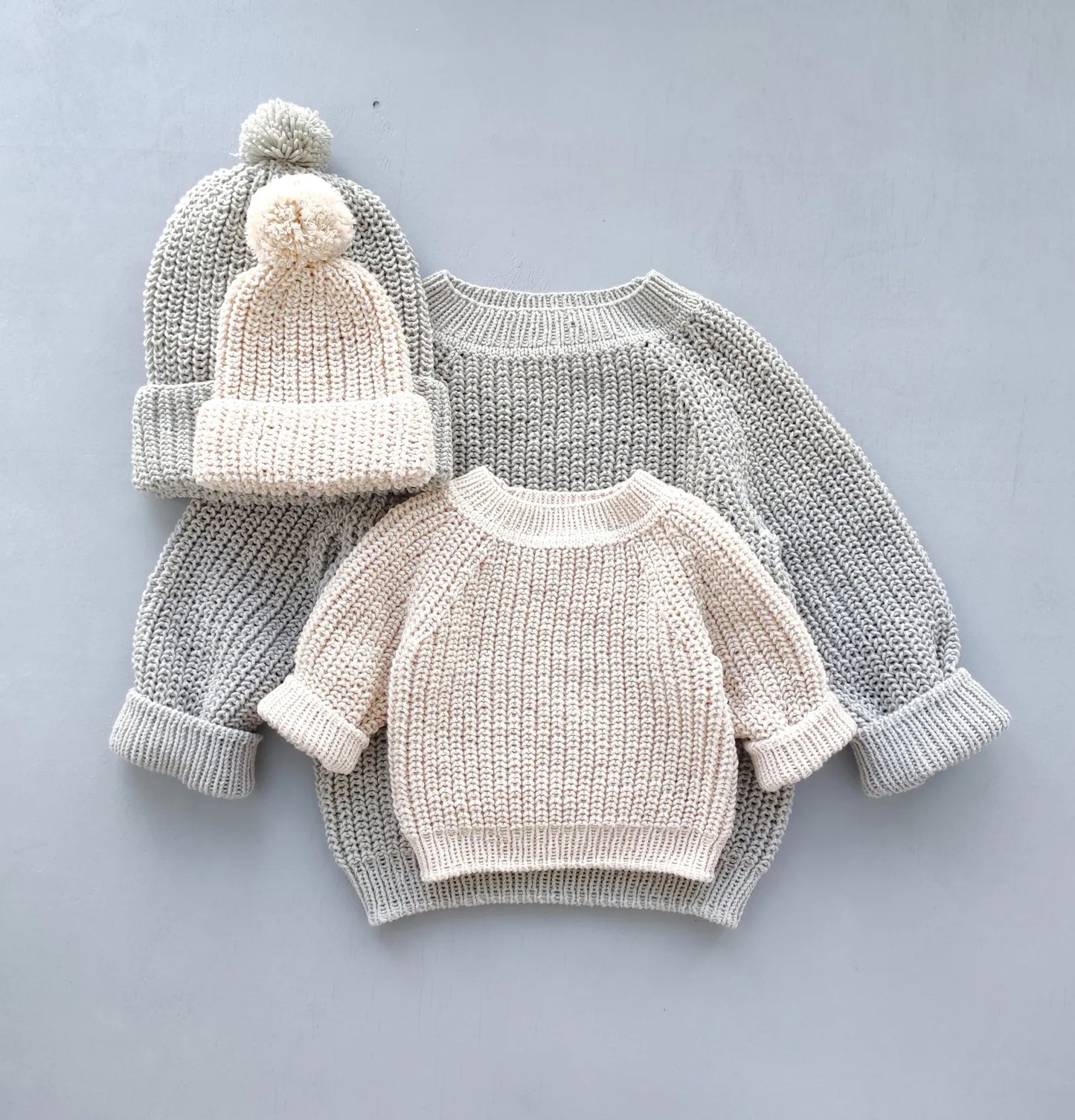 2-in-1 Baby Jumper & Hat Knitting Patterns