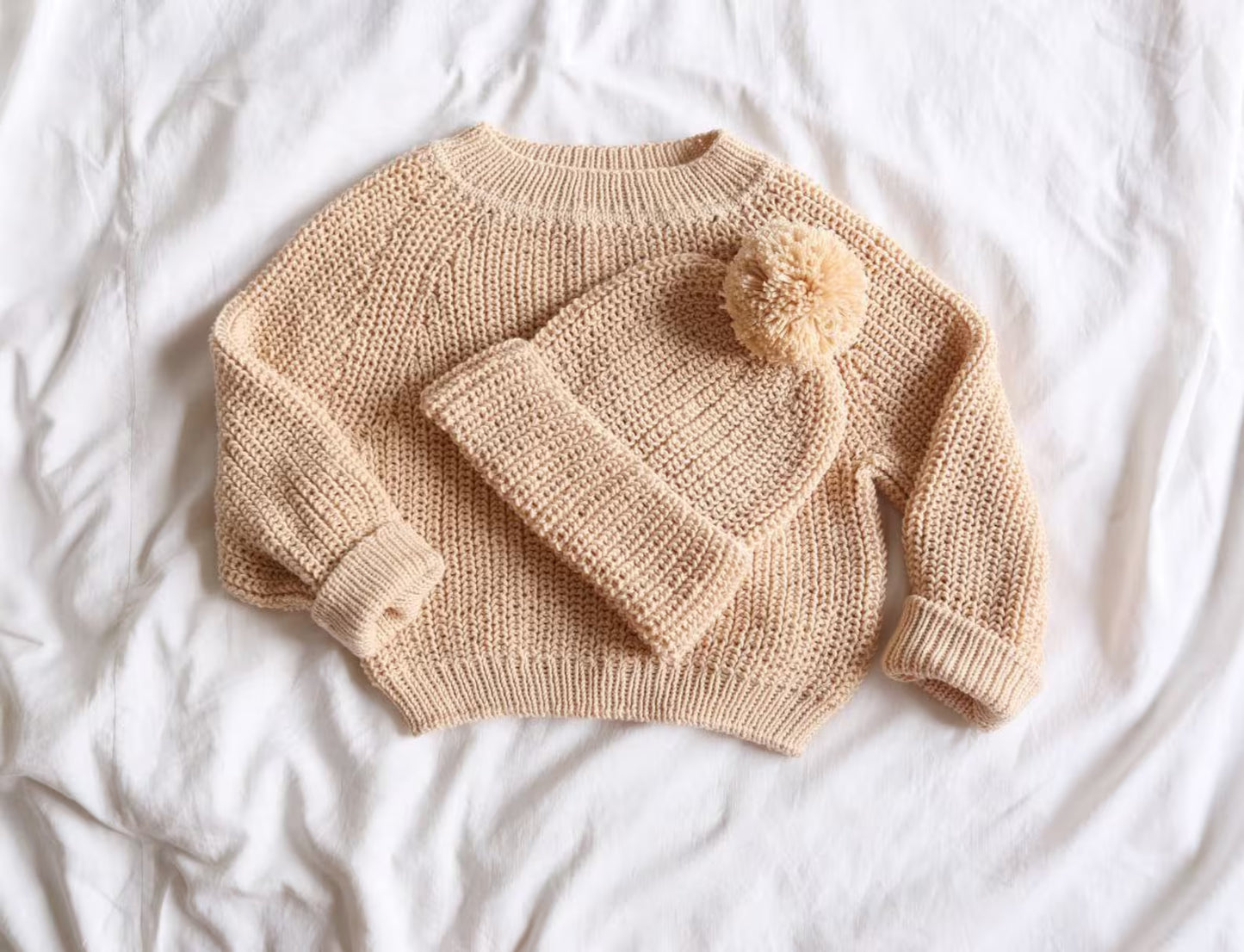 2-in-1 Baby Jumper & Hat Knitting Patterns
