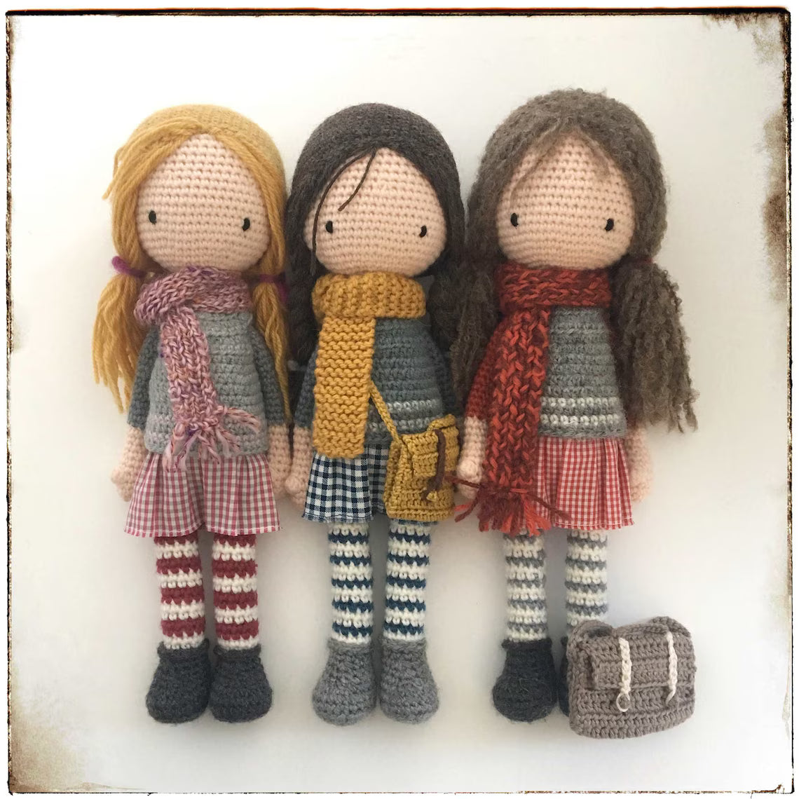 Little Schoolgirls Doll Crochet Pattern