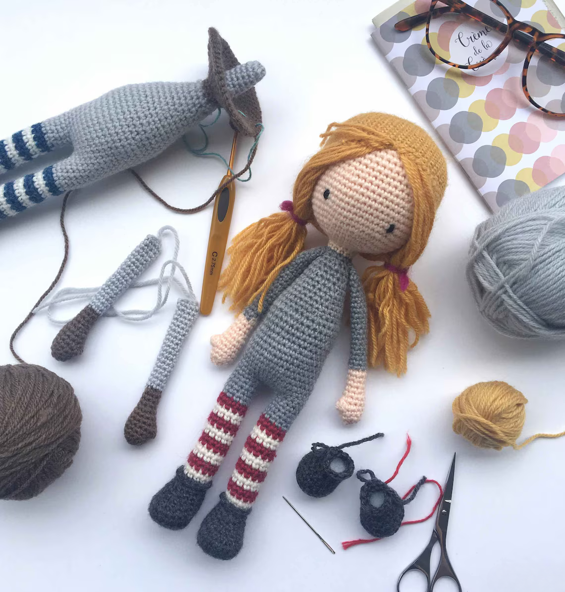Little Schoolgirls Doll Crochet Pattern