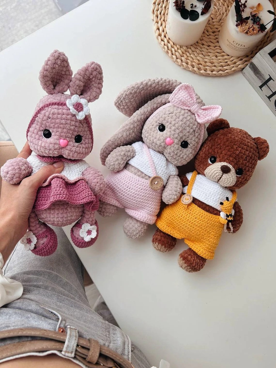 Three in One Pattern Bunny and Bear Crochet Pattern