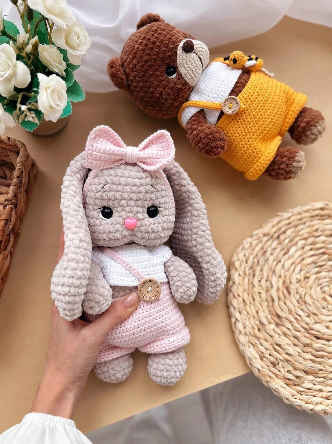 Three in One Pattern Bunny and Bear Crochet Pattern
