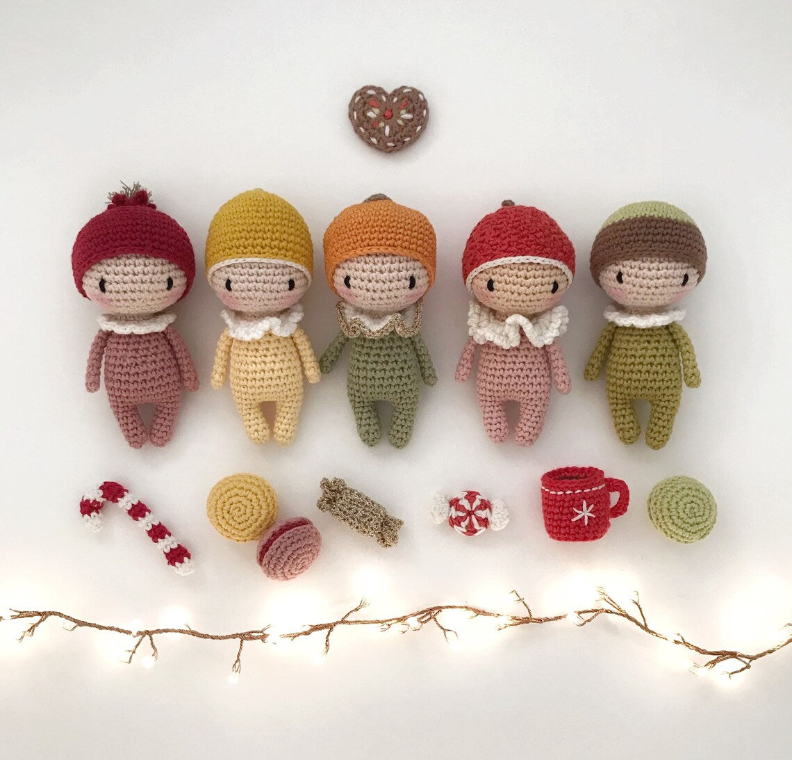 Festive Fruit Christmas Dolls Crochet Pattern