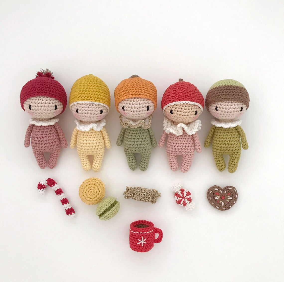 Festive Fruit Christmas Dolls Crochet Pattern