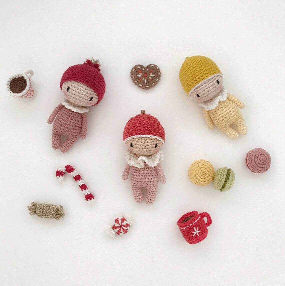 Festive Fruit Christmas Dolls Crochet Pattern