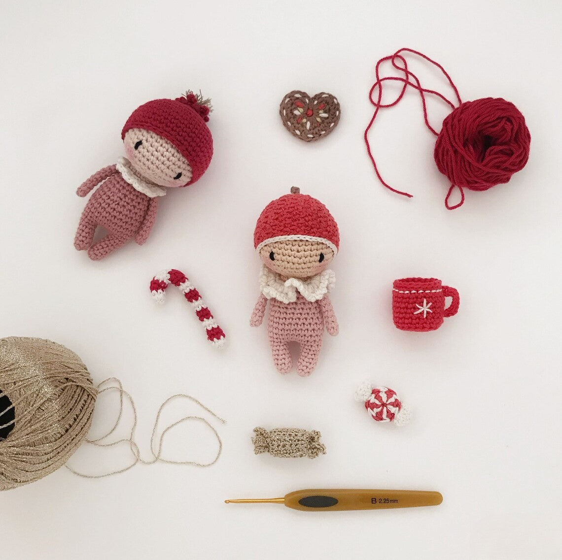 Festive Fruit Christmas Dolls Crochet Pattern