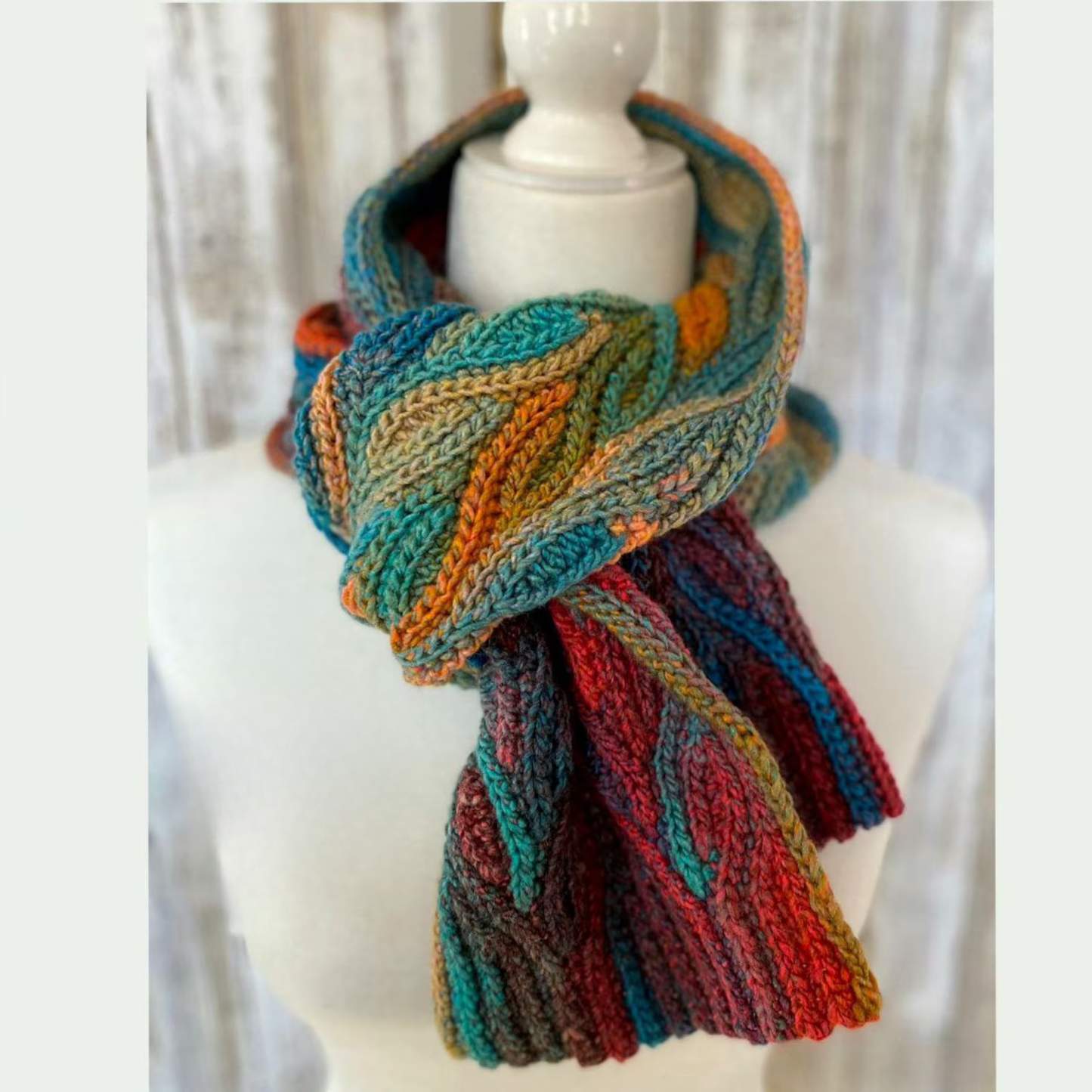 Autumn Buds Crochet Scarf Pattern
