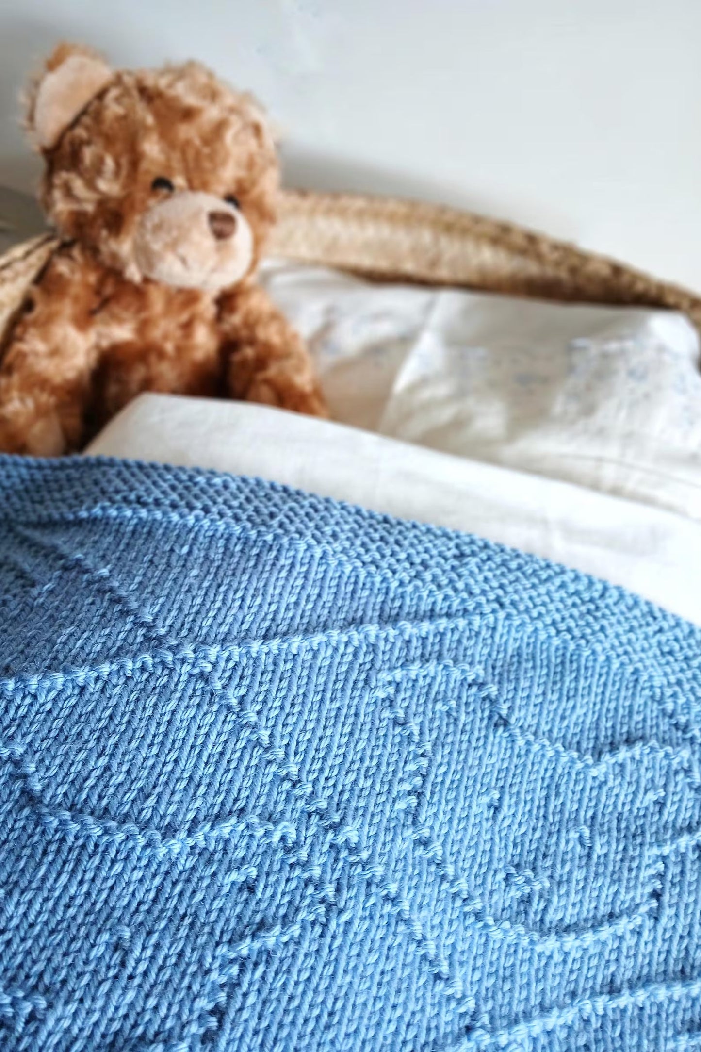 Bear Baby Blanket Knitting Pattern