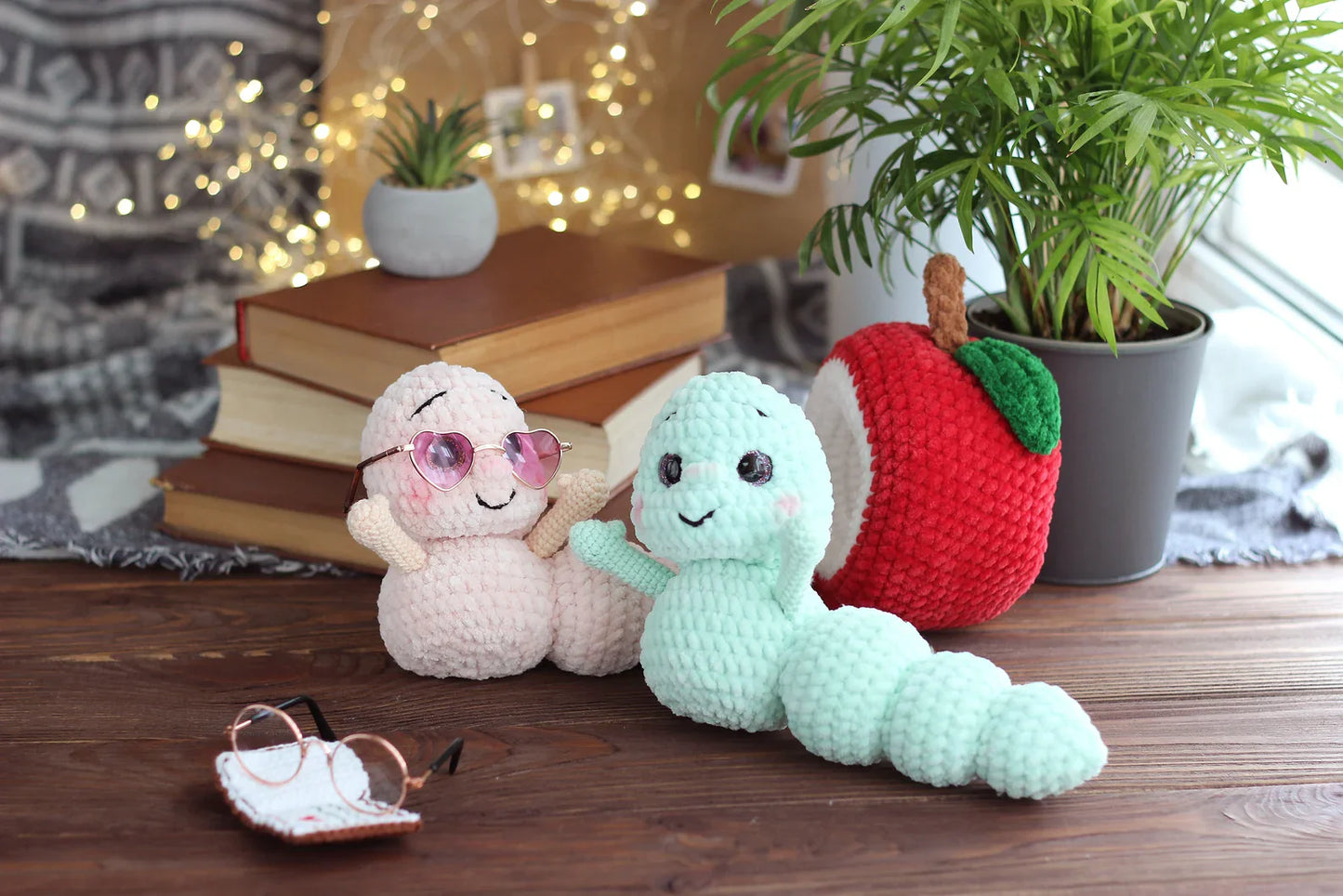 Apple Worm Crochet Pattern