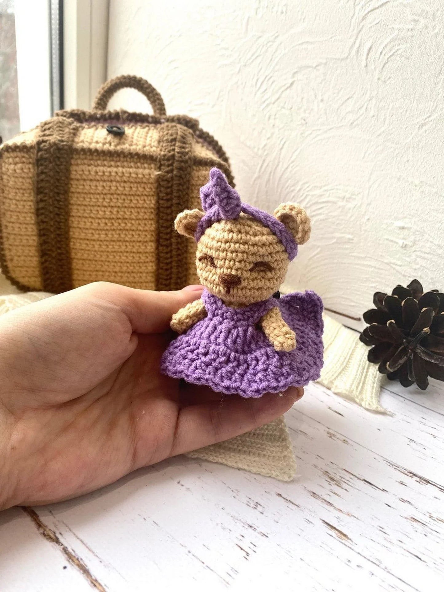 Teddy Bear in Suitcase Crochet Pattern