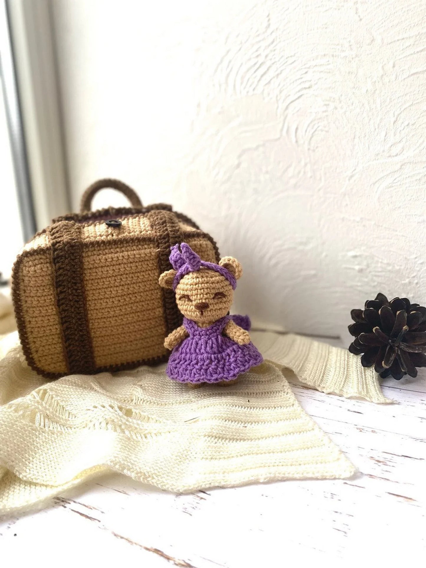 Teddy Bear in Suitcase Crochet Pattern