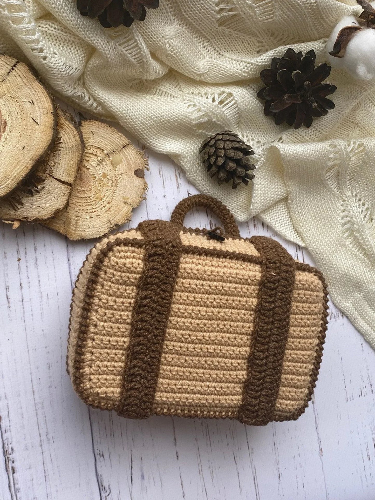 Teddy Bear in Suitcase Crochet Pattern