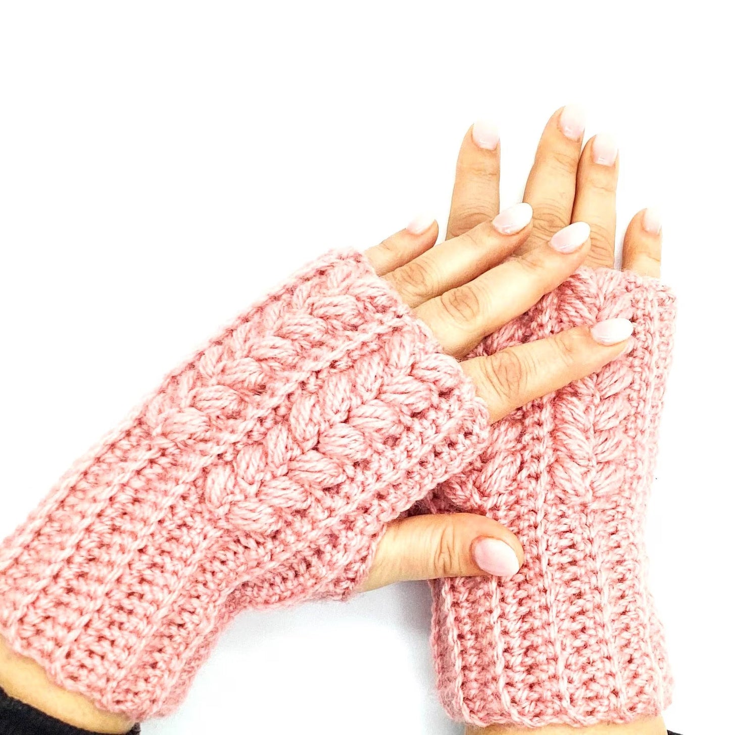 Beanie Fingerless Gloves and Ear Warmer Crochet Pattern