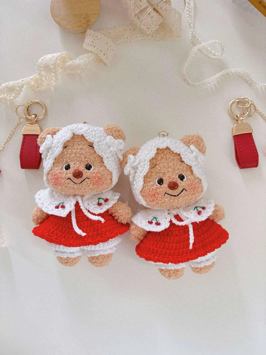 Butter Bear with Cherry Dress Crochet Pattern