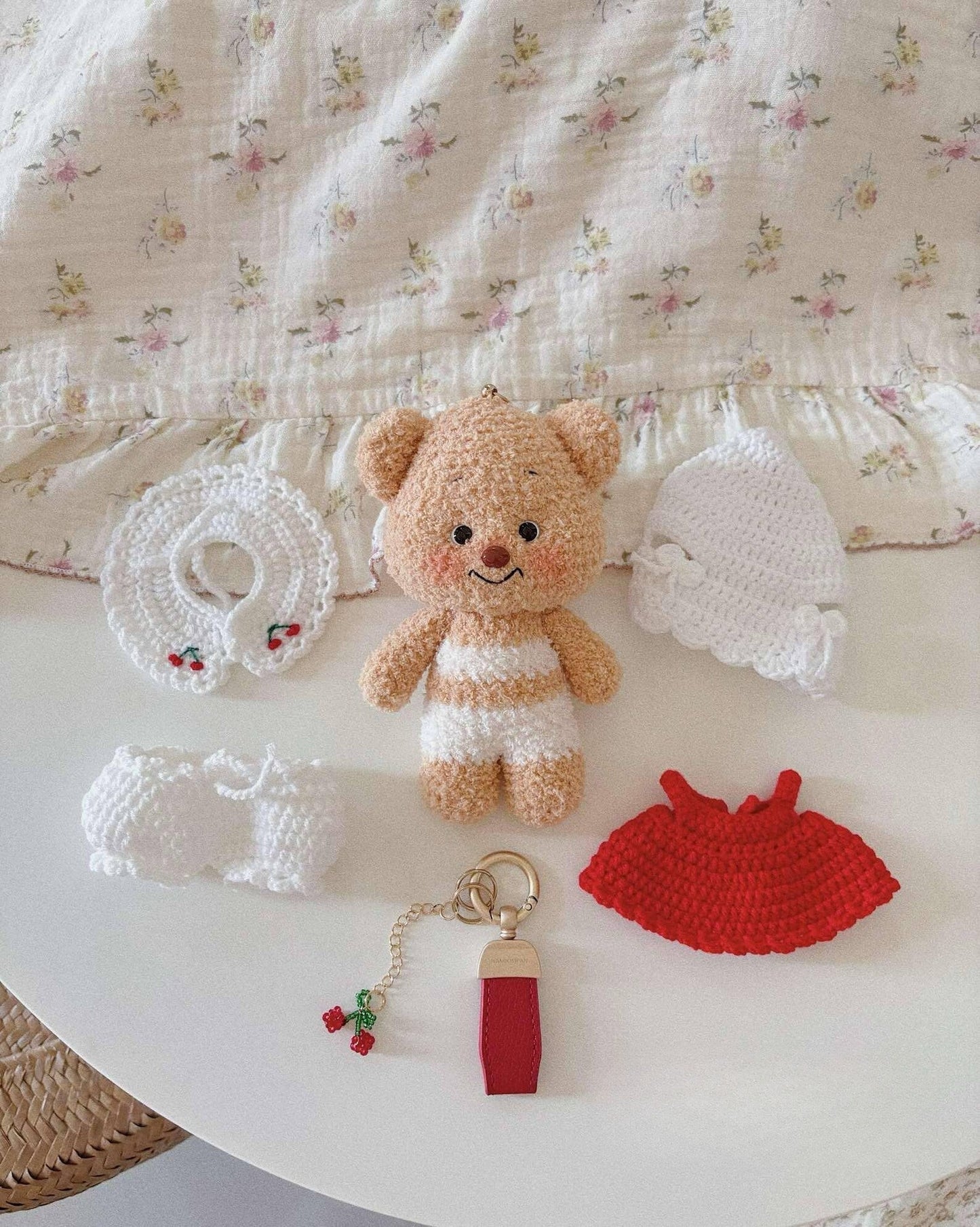 Butter Bear with Cherry Dress Crochet Pattern