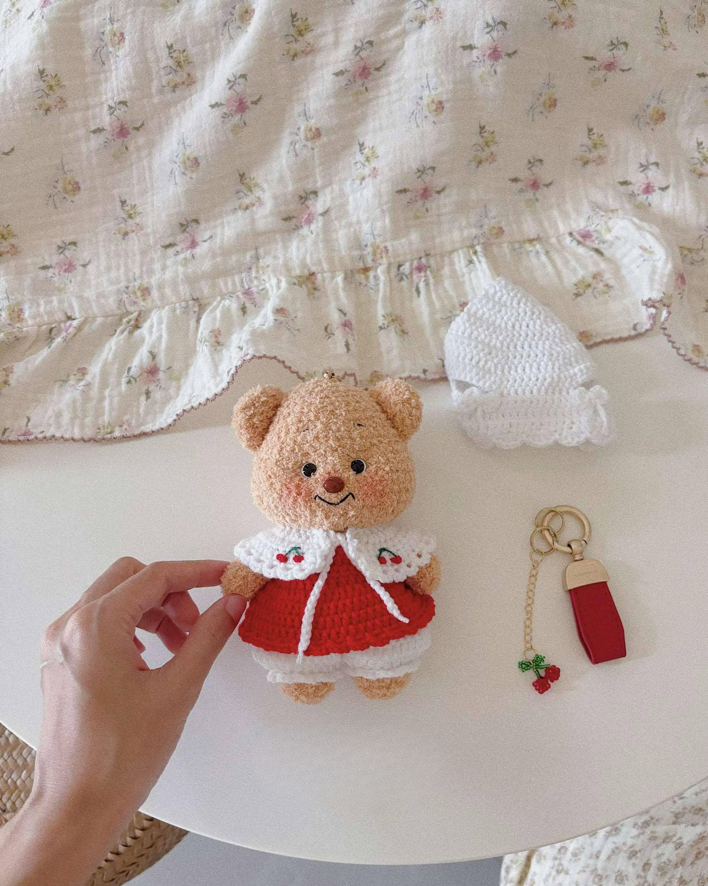 Butter Bear with Cherry Dress Crochet Pattern
