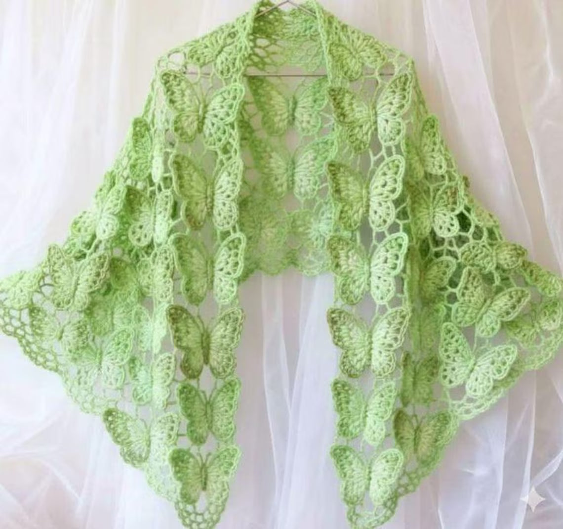 Butterfly Shawl Motif Crochet Pattern