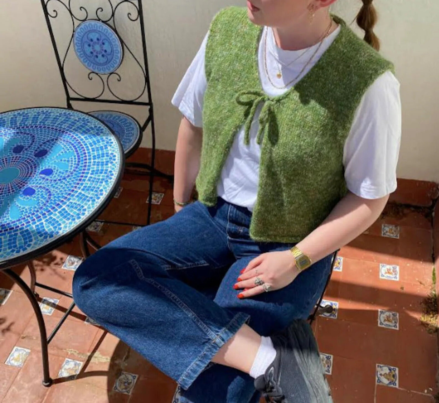Feminine Vest Knitting Pattern