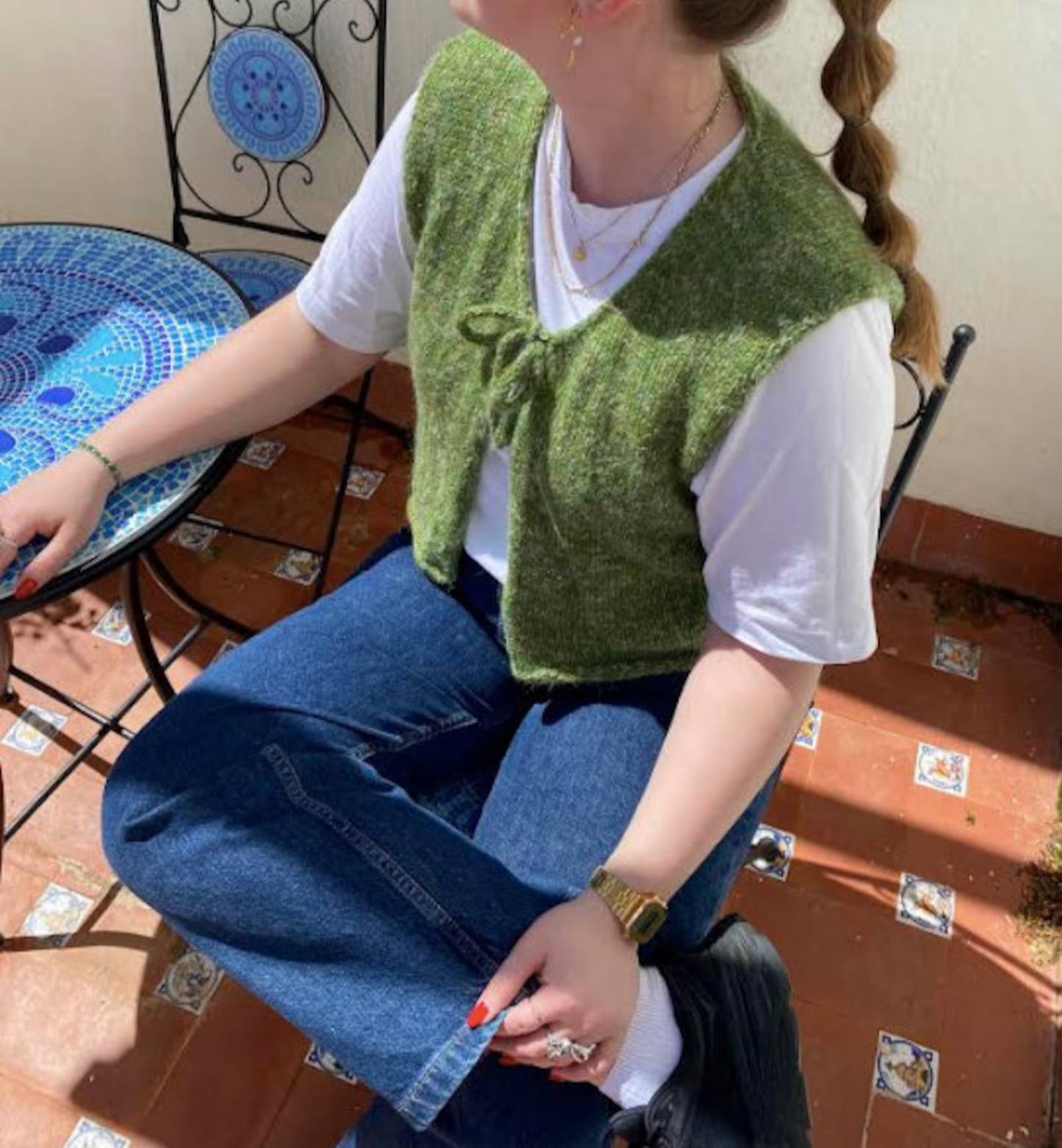 Feminine Vest Knitting Pattern
