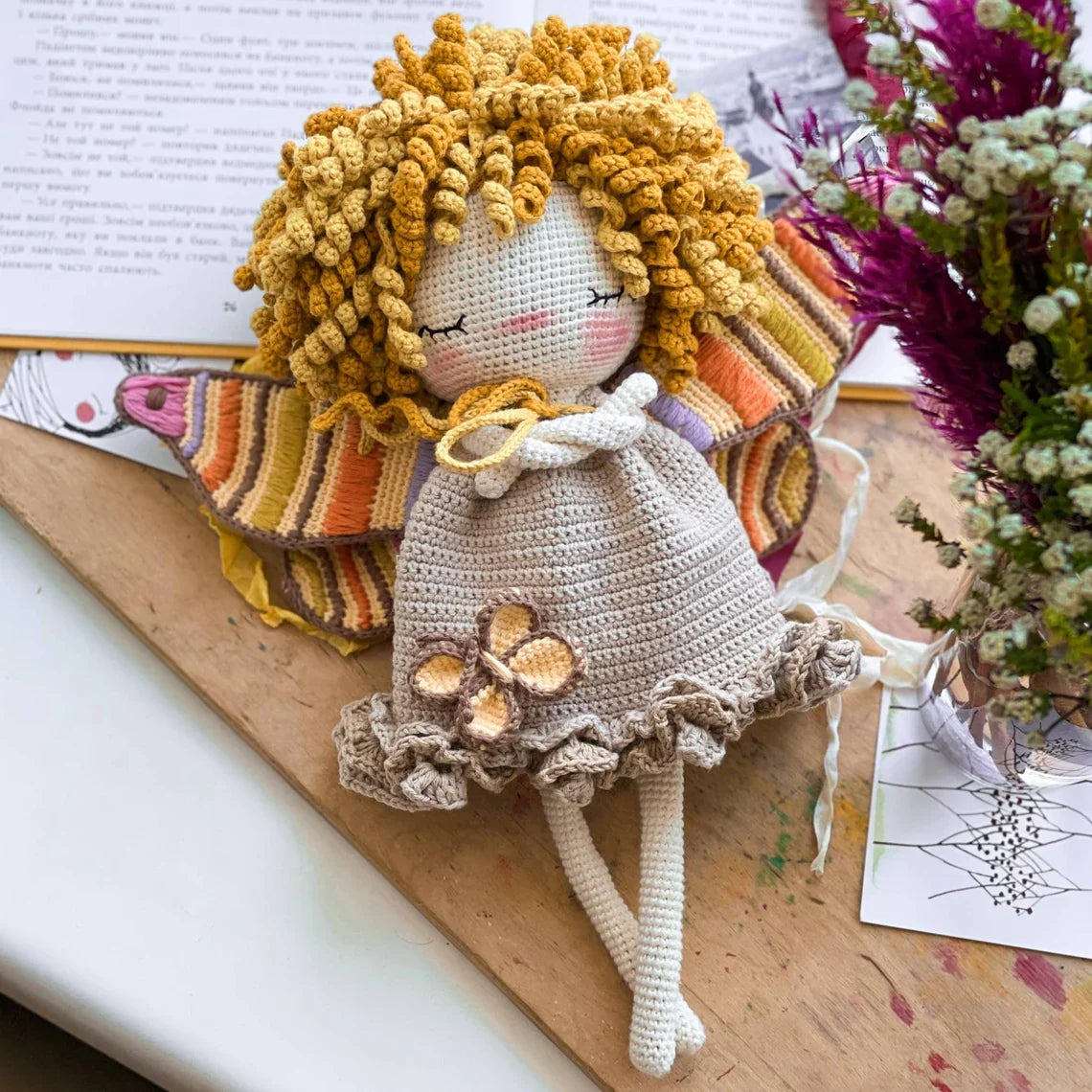Friendly Butterfly Doll Crochet Pattern