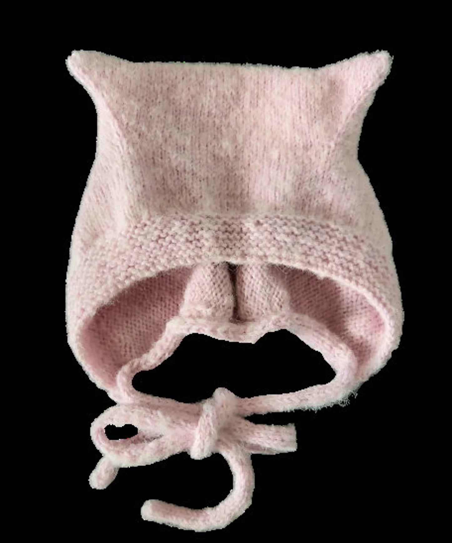 Kitty Ear Baby Bonnet Knitting Pattern