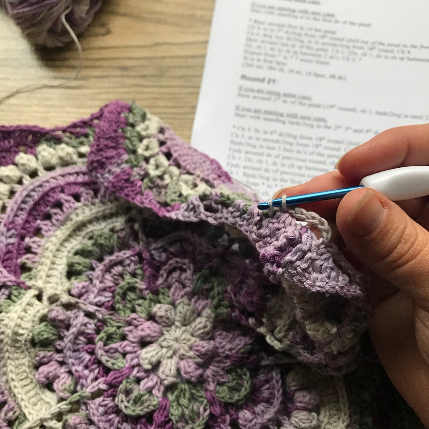 Ripple Effect Mandala Crochet Pattern