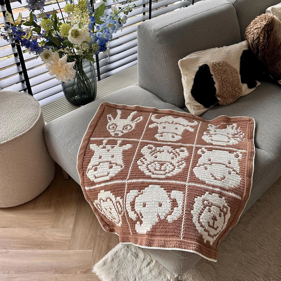 Safari Play Mat Overlay Mosaic Crochet Pattern