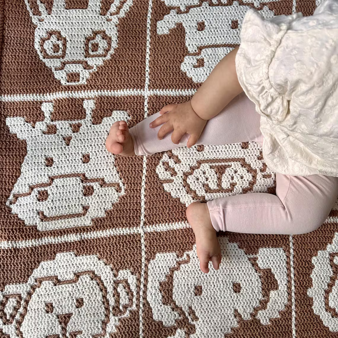 Safari Play Mat Overlay Mosaic Crochet Pattern