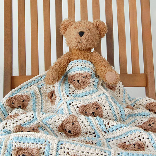 Teddy Bear Baby Blanket Crochet Pattern