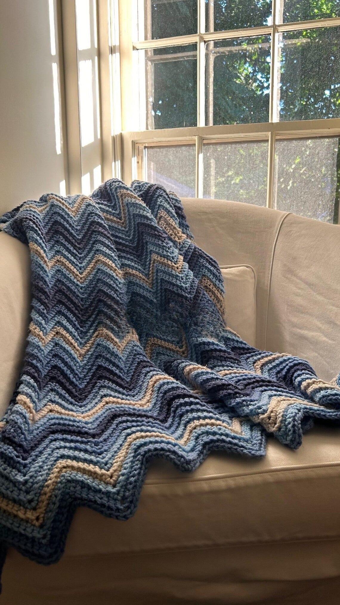 Textured Chevron Blanket Crochet Pattern