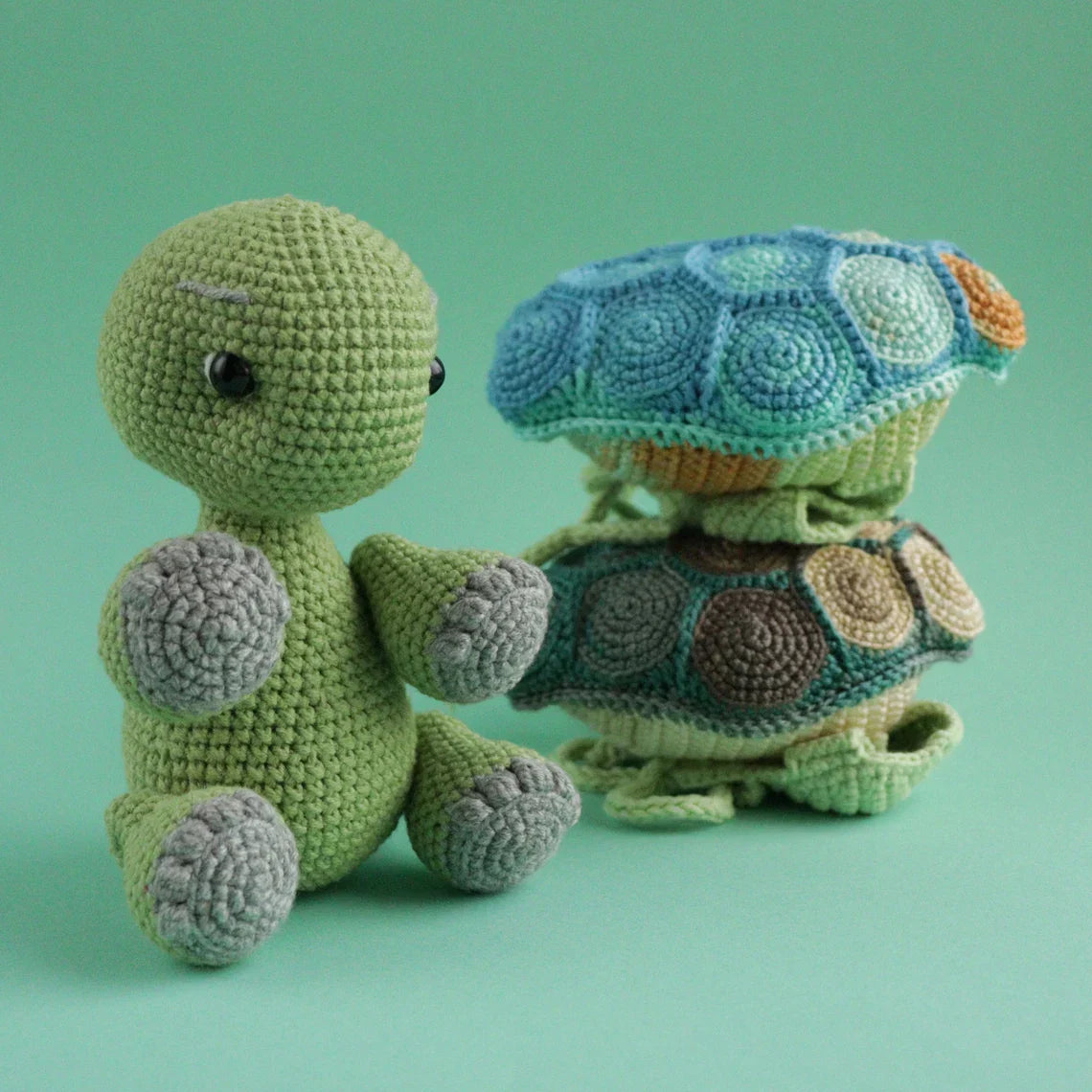 Mosaic Turtle Toy Crochet Pattern