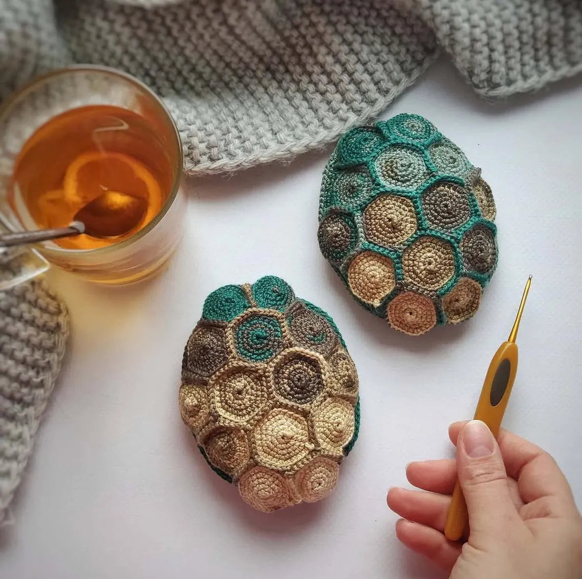 Mosaic Turtle Toy Crochet Pattern