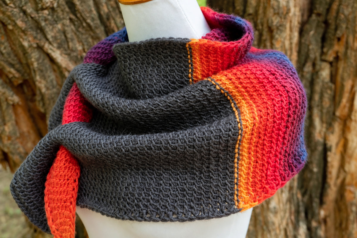 Comet Keyhole Scarf Crochet Pattern