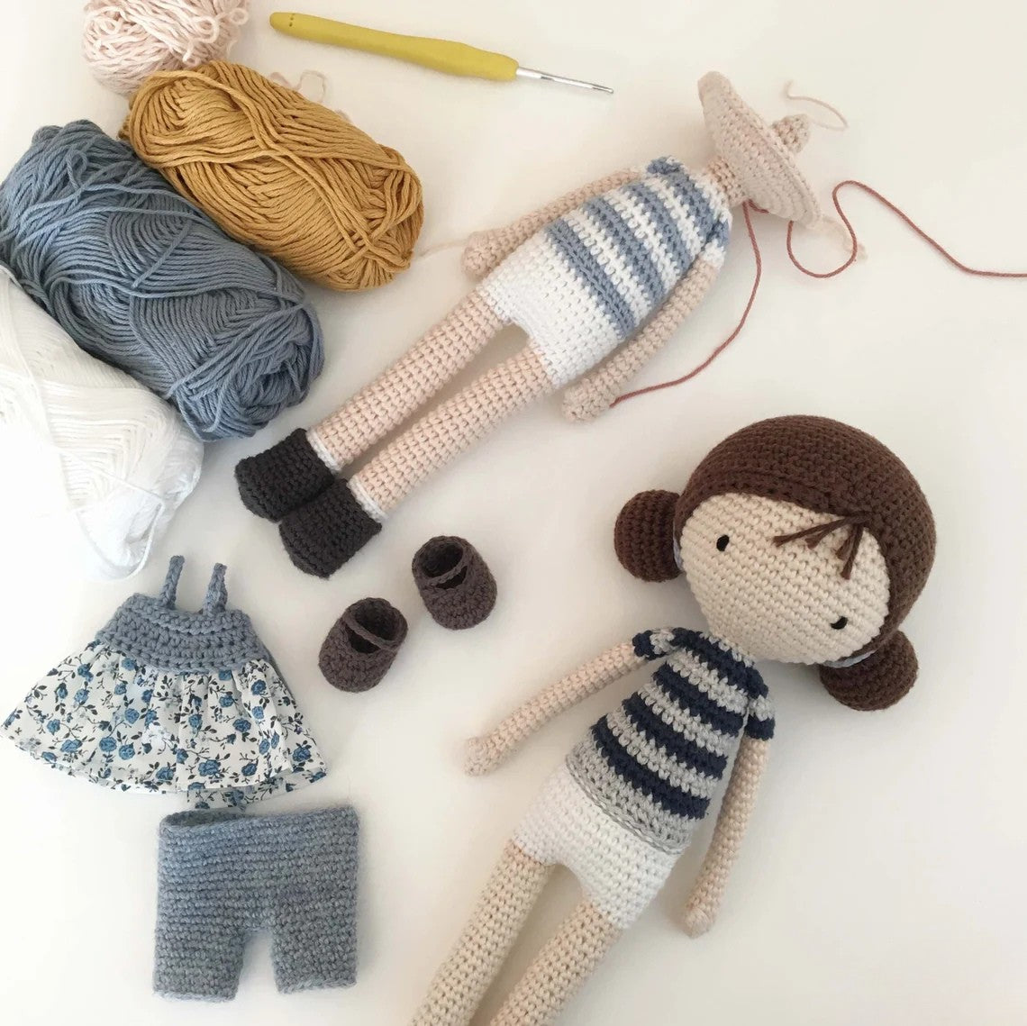 Lucile and Lulu Dolls Crochet Pattern