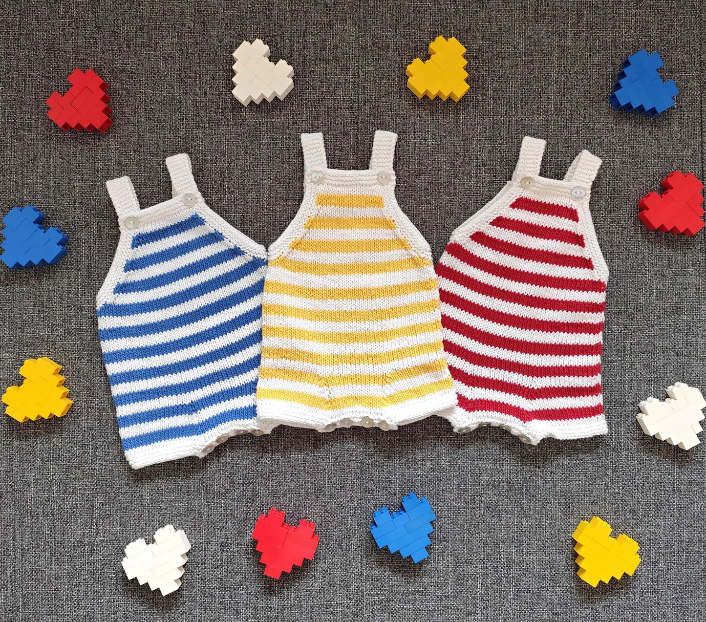 Palheiro Baby Playsuit Knitting Pattern