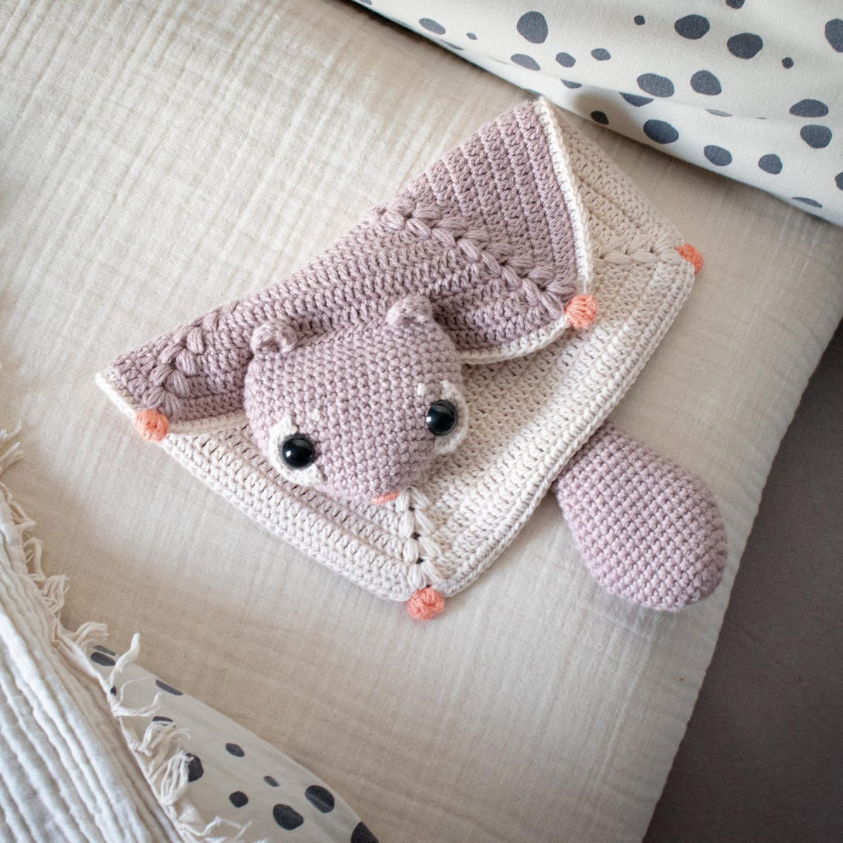 Flying Squirrel Hazel Snuggler Crochet Pattern