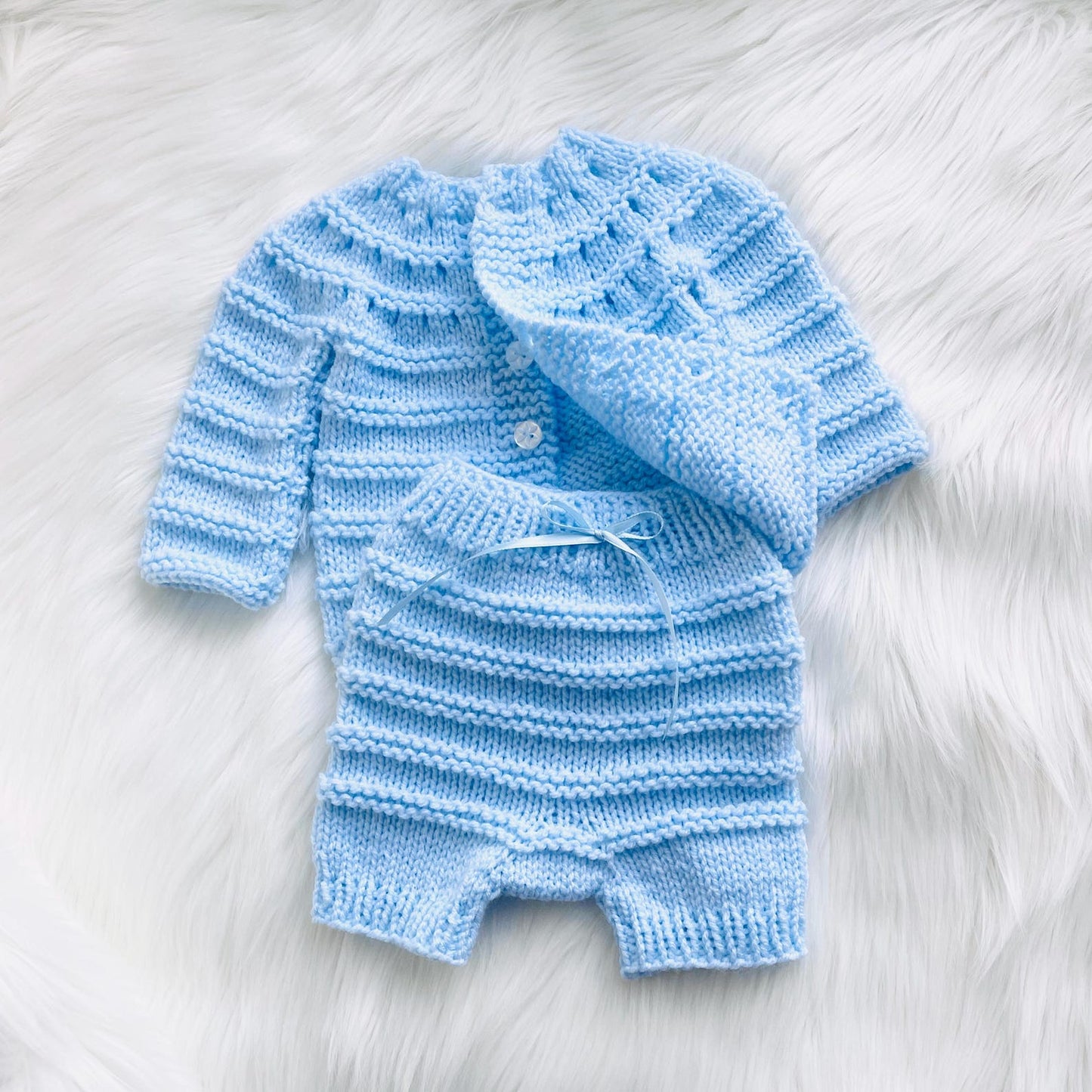 Easy Knit Baby Cardigan Sweater Knitting Pattern