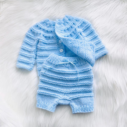 Easy Knit Baby Cardigan Sweater Knitting Pattern