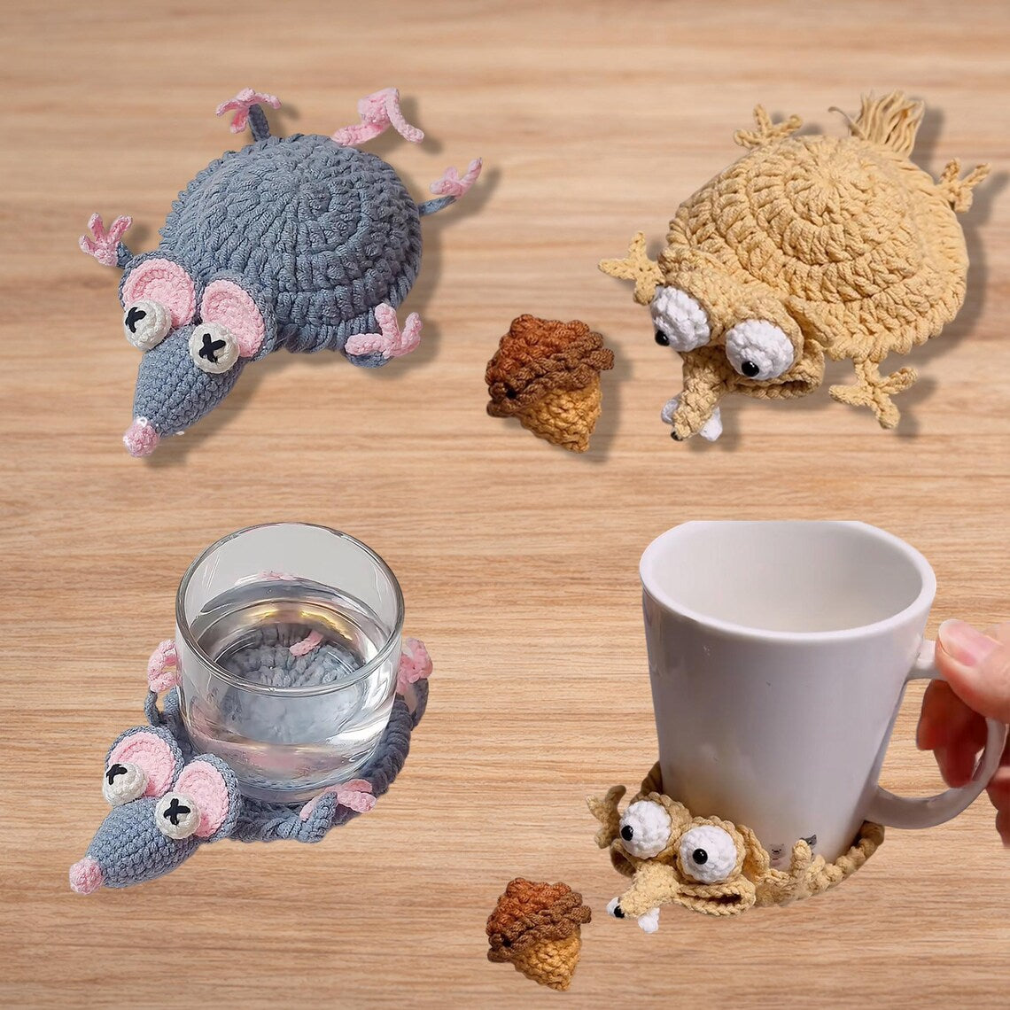 18-in-1 Animal Crochet Coaster Patterns