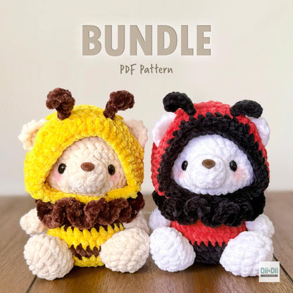2 in 1 Spring Bear Bundle Crochet Pattern