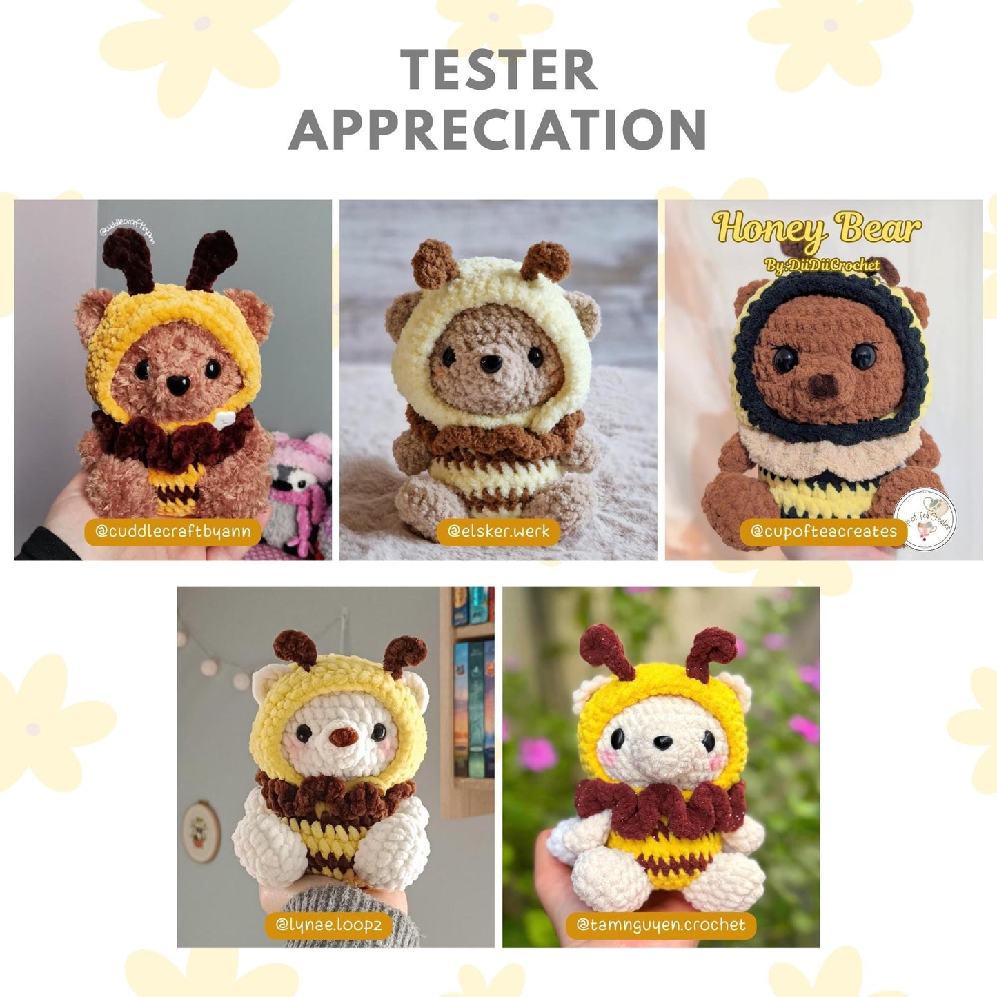 2 in 1 Spring Bear Bundle Crochet Pattern