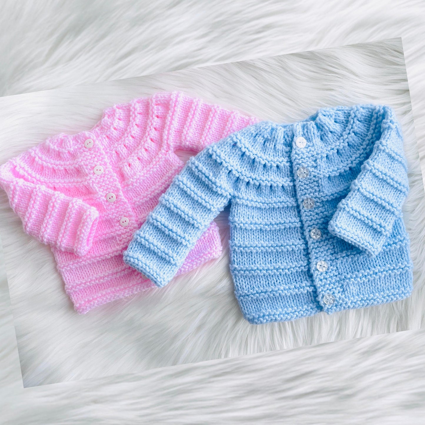 Easy Knit Baby Cardigan Sweater Knitting Pattern