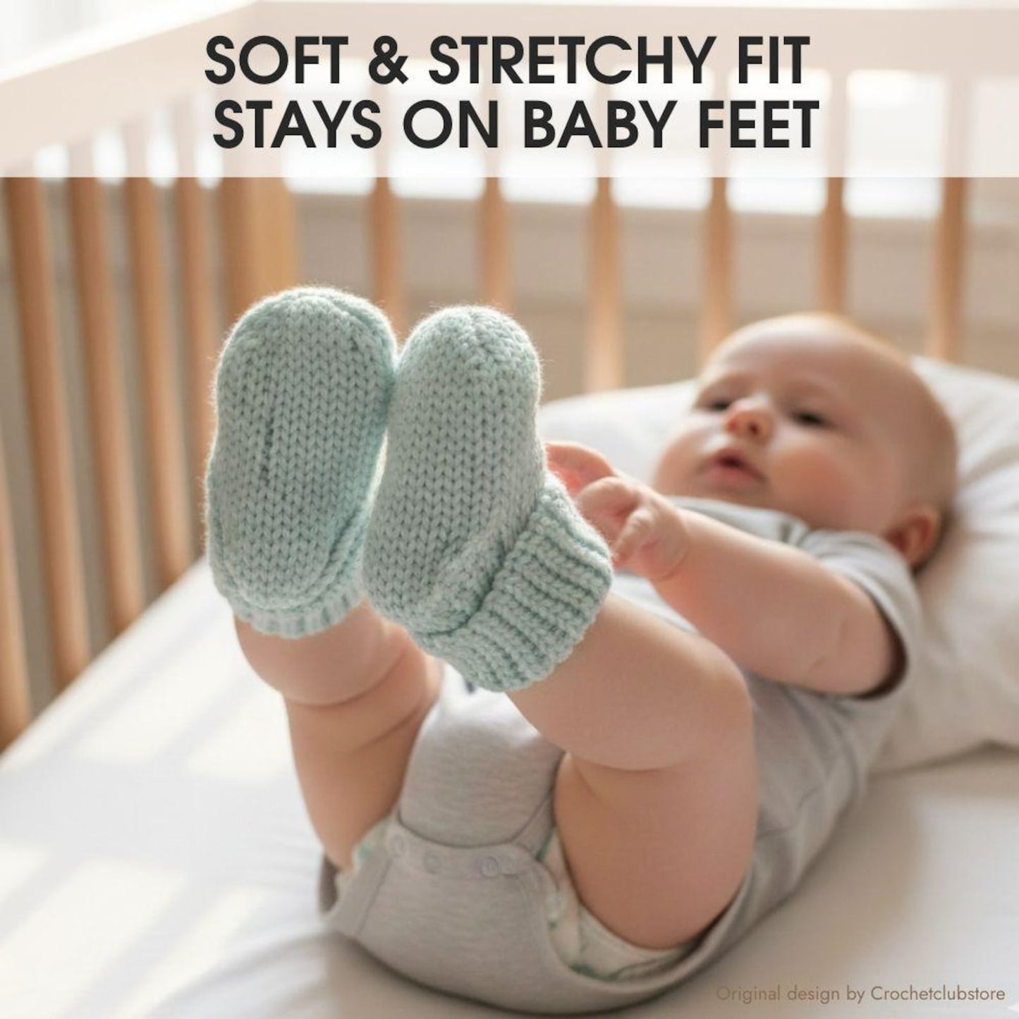 Knit Look Baby Socks Crochet Pattern