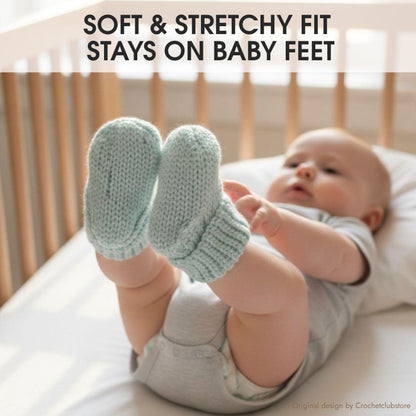 Knit Look Baby Socks Crochet Pattern