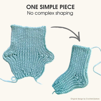 Knit Look Baby Socks Crochet Pattern