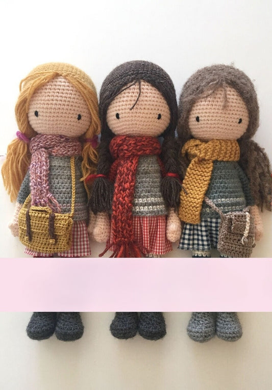 Little Schoolgirls Doll Crochet Pattern