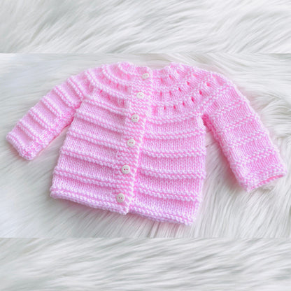 Easy Knit Baby Cardigan Sweater Knitting Pattern