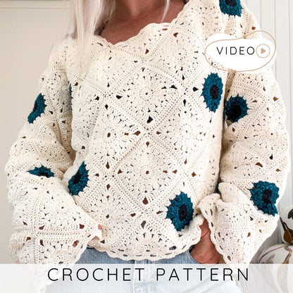 3D Cube Cardigan Crochet Pattern