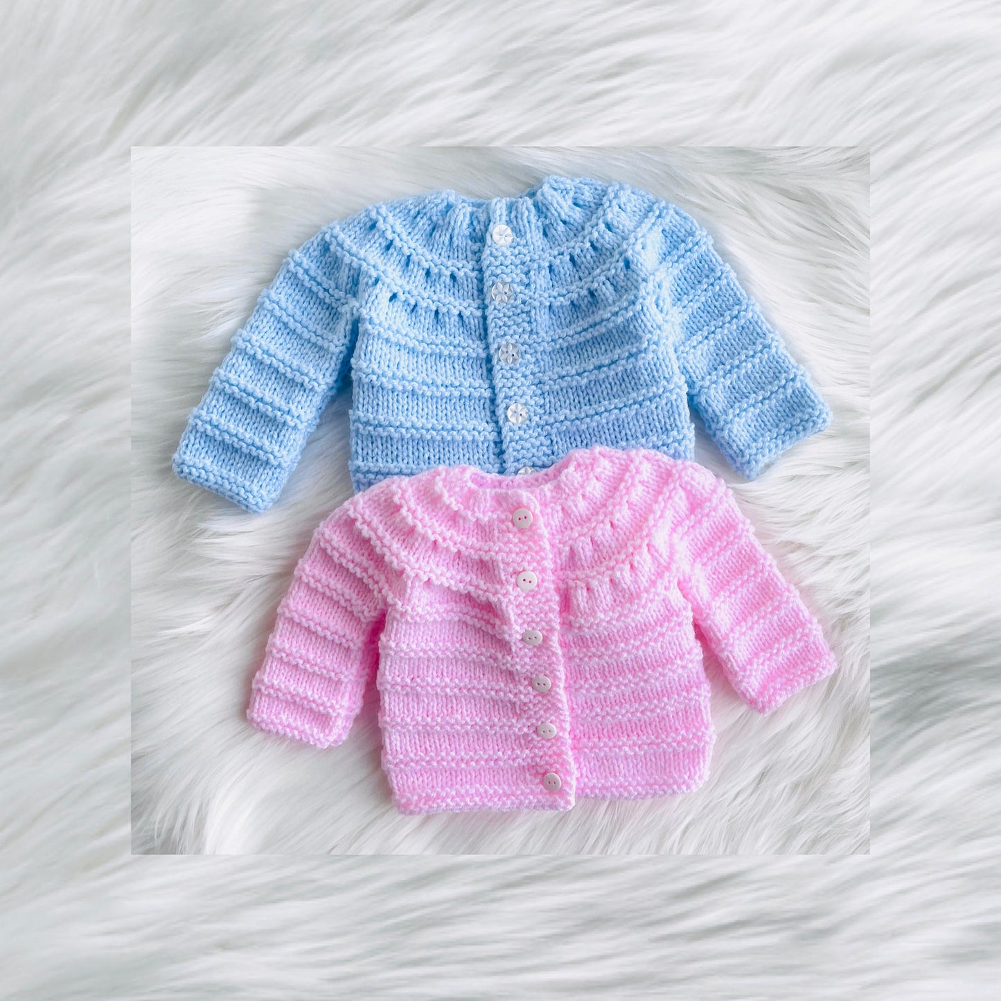Easy Knit Baby Cardigan Sweater Knitting Pattern